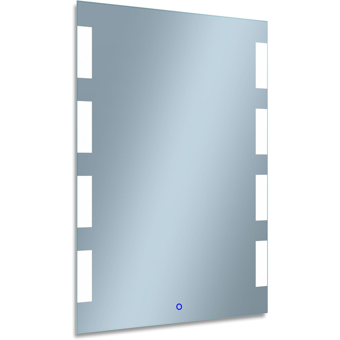 Дзеркало для ванної кімнати 50x70 см з підсвічуванням LED, сенсорний вимикач, бічне підсвічування