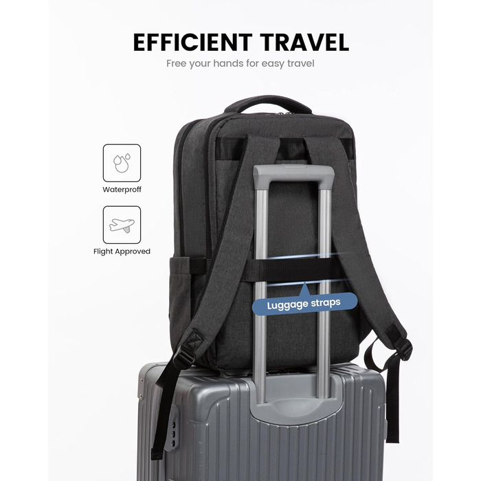 LOVEVOOK Рюкзак чоловічий великий, для ноутбука 17 дюймів, ділова сумка, рюкзак для роботи, шкільний рюкзак, водонепроникний, туристичний рюкзак, чоловічий, повсякденний, для офісу, роботи, подорожей, навчання (15.6 дюймів, Темно-сірий)