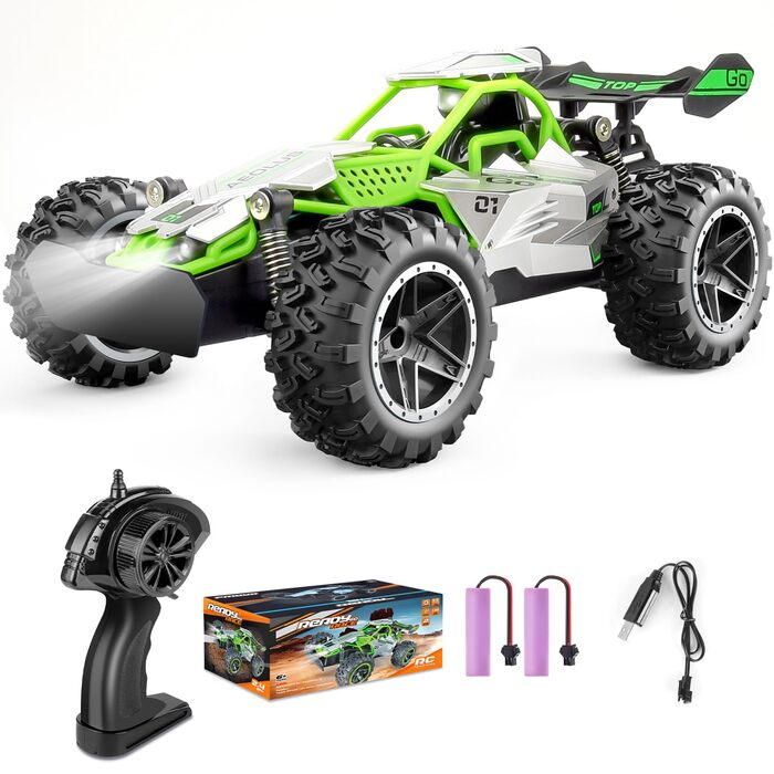 RC Monster Truck 1:18 2.4GHz, позашляховик, водонепроникний, швидкість 20+ км/год, зелений