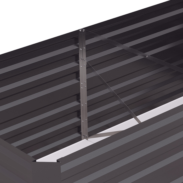 Гарний горщик для рослин, зручний квітник для посадки, догляду та вирощування, піднятий квітник, сталь, темно-сірий