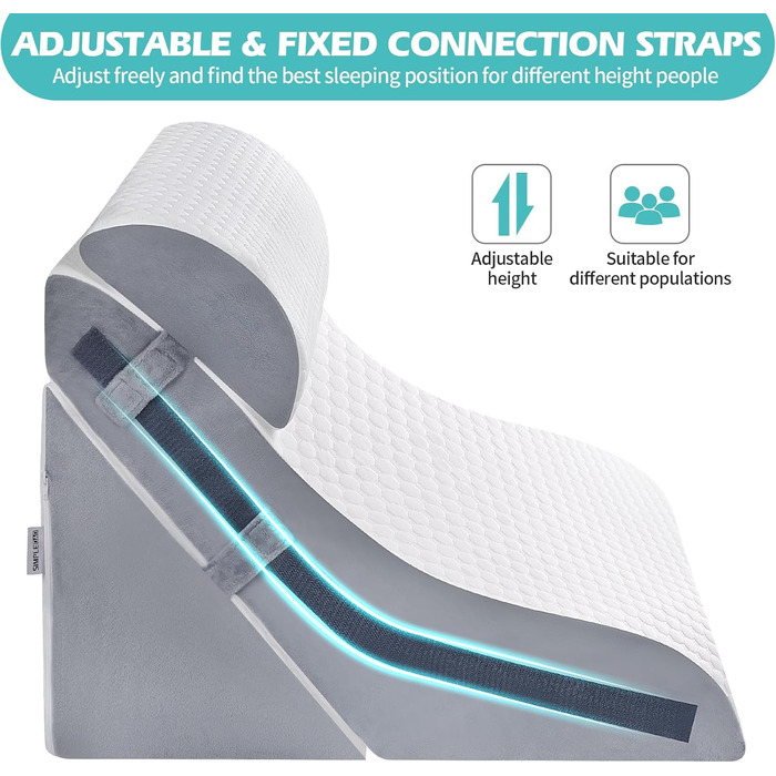 Набір з 4 подушок-валиків ортопедичних з memory foam для спини, для сну, після операції (білий, 3 шт.)