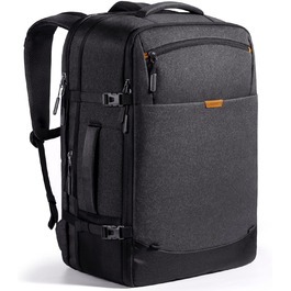 Дорожній рюкзак Inateck 38.5-46.2 L Розширюваний чоловічий жіночий рюкзак для ручної поклажі для літака, 17.3-дюймовий рюкзак для ноутбука бризкозахищений рюкзак для перенесення в салоні літака для вихідних чорний 46L