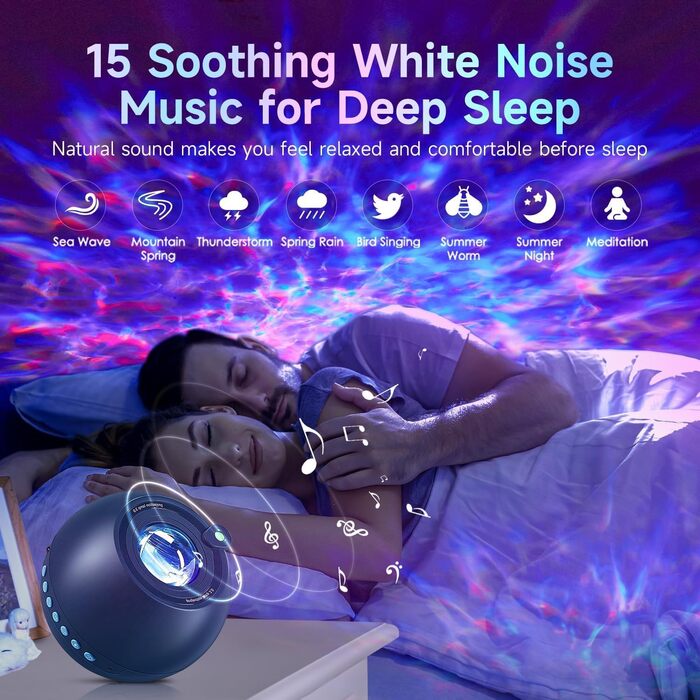 Проектор зоряного неба Sternenhimmel з Bluetooth, нічник для дітей та дорослих, 300 режимів, градієнтне освітлення (Сірий)