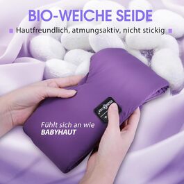 Маска для сну з Bluetooth-навушниками, 100% затемнення, шовкова маска для очей, для чоловіків та жінок, м'які навушники, Bluetooth маска для сну, подорожей (фіолетова)