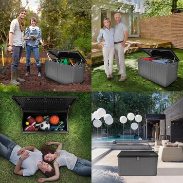 Водонепроникна садова скриня Grindi Morus 190л для подушок, інструментів, обладнання - вуличний ящик для зберігання на балкон, терасу, в сад