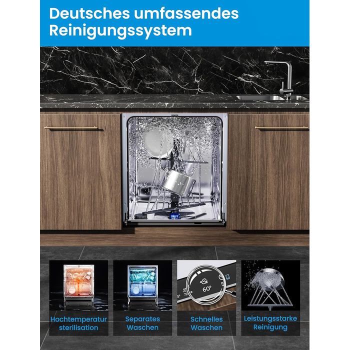 Посудомийна машина Midea SV 5.14K10C, 45 см, 10 комплектів, Inox, з Wi-Fi, 8 програм, 44 дБ, автоматичне відкриття дверцят, таймер затримки 0-24 години