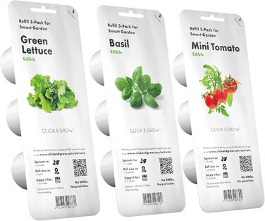 Click and Grow Indoor Garten: Розумний сад для вирощування зелені вдома з LED, 9 капсул (Бежевий)