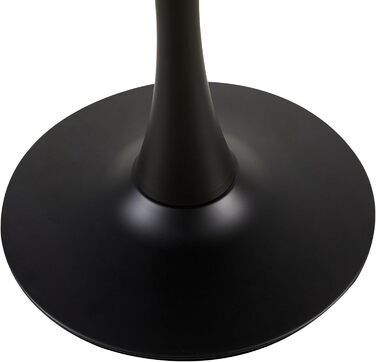 Круглий обідній стіл для кухні, вітальні, балкону. Діаметр 70/80 см, білий/чорний