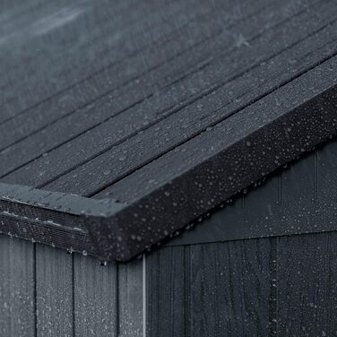 Садовий будинок Keter Darwin 2,8 м², сірий (6x8) - пластиковий, з вентиляцією та одними дверима, 25x184x205 см