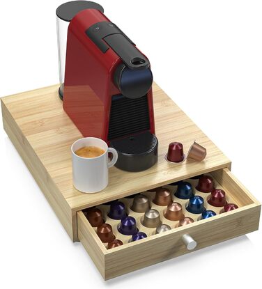 Організатор для капсул Nespresso та Lavazza, бамбук, на 48 капсул. Підставка під кавомашину