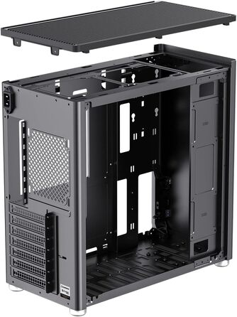 Ігровий корпус GameMax Spark Pro Cube ATX з двома загартованими скляними панелями, USB 3.0, Type-C, чорний