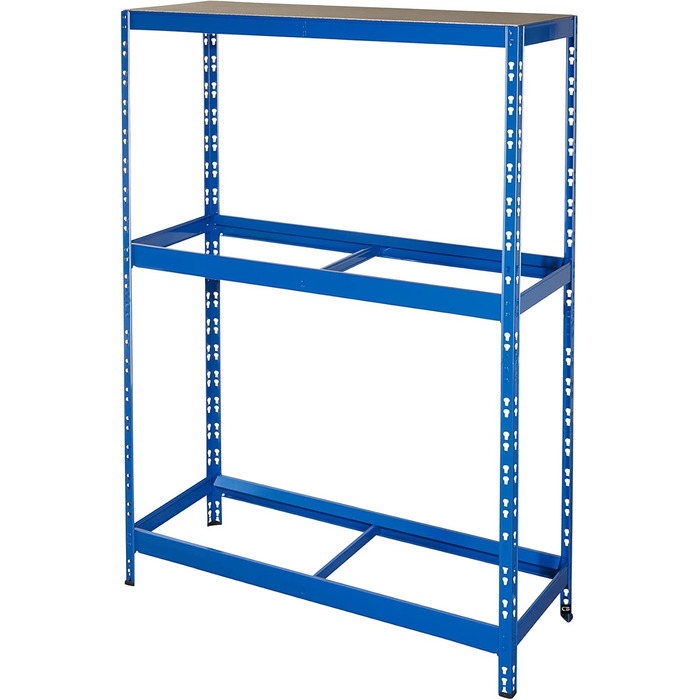 Металева стійка для шин 179x130x50 см, блакитна - 8-12 шин | Стійка для шин, стелаж для гаража, підвалу