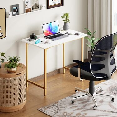 Комп'ютерний стіл BestOffice, 81,3 см, сучасний дизайн, золото, для дому, офісу, робочого кабінету