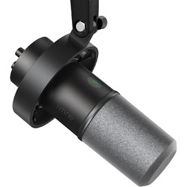 FIFINE K688 - Студійний мікрофон XLR/USB для запису, подкастів, вокалу та стрімінгу. Чорний мікрофон з навушником 3.5 мм, кнопкою мовлення та металевим корпусом