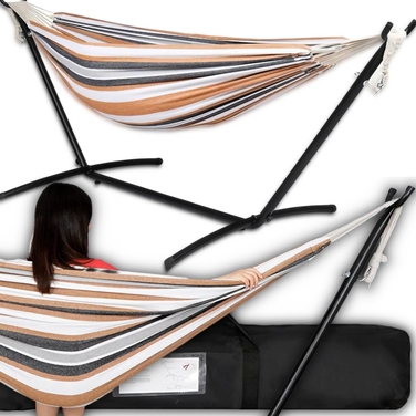 Гамак з стійкою Italform, багатоколірний, навантаження до 150 кг, 260 x 150 см