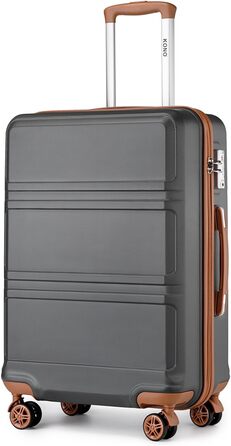 Комплект з 2 валіз ABS на візку ручна поклажа (сірий/коричневий, 55 см)