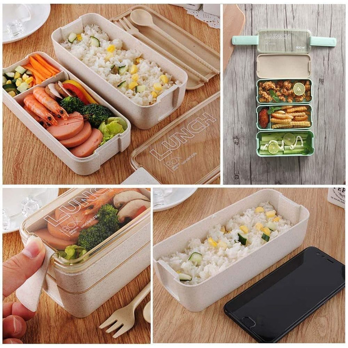 Ланч-бокс Meider Bento Box 3в1 зі столовими приборами