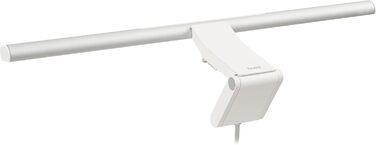 BenQ ScreenBar Pro LED лампа для монітора – безвідблисккове світло, автоматичне вмикання/вимикання, універсальна клямка, надширока підсвітка, регульована колірна температура та яскравість, автоматичне регулювання яскравості, чорний (сріблястий)