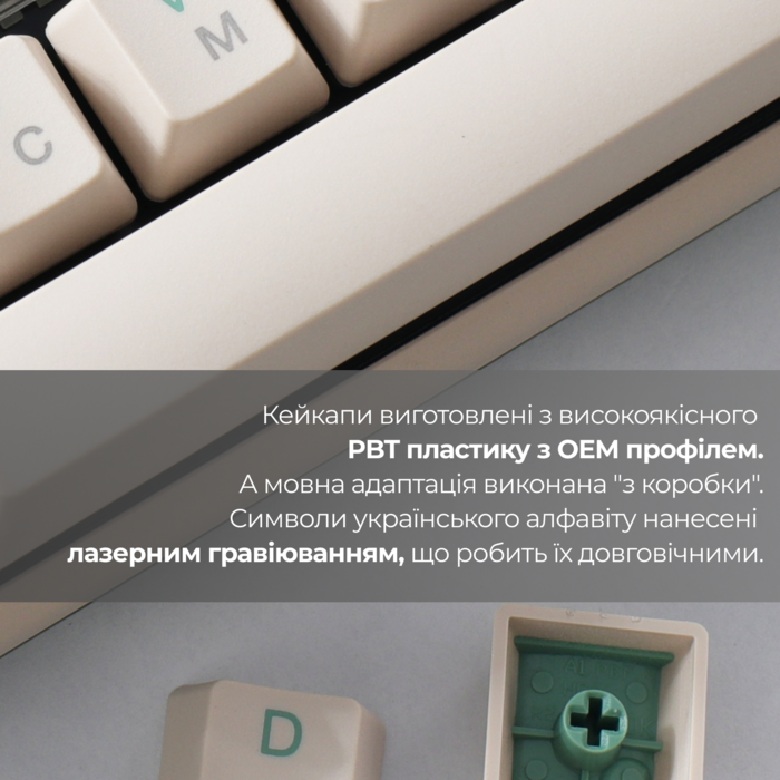 Механічна клавіатура Ducky One 3 TKL Cherry MX Brown Matcha Cream UA