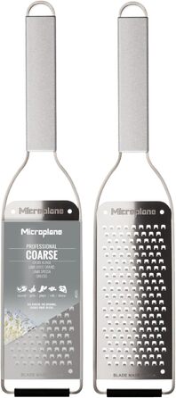 Мікроплан NEUE Professional Serie з грубою клинком | Професійна тертка з нержавіючої сталі | Ідеальна для сиру, овочів, горіхів, шоколаду, імбиру та часнику | Зроблено в США
