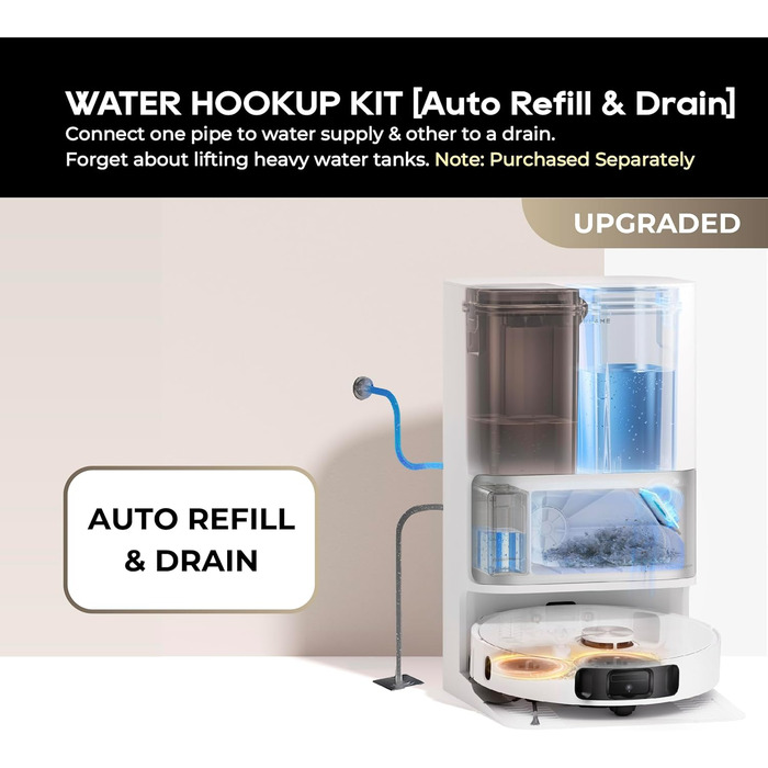 Робот-пилосос Dreame L10s Ultra Gen 2 з миючим модулем, 10000Pa, LiDAR, MopExtend, автомийка та сушка, самостійне очищення та поповнення, підйом мопа 10,5 мм