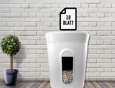 Професійний шредер для документів, безпека P5, 10 аркушів, леза для нищення, тихий, для офісу, нищення скріпок та степлерних скоб