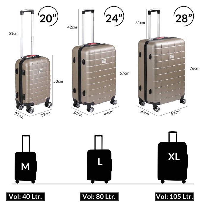 Жорсткий чохол Exopack Champagne M ABS 40L