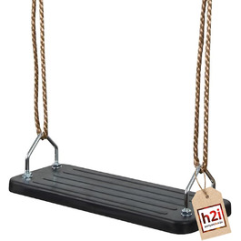 Гумова качель для дітей та малюків h2i | Стійка до погодних умов | Регульована висота | Іграшка для активного відпочинку на вулиці | Чорний колір