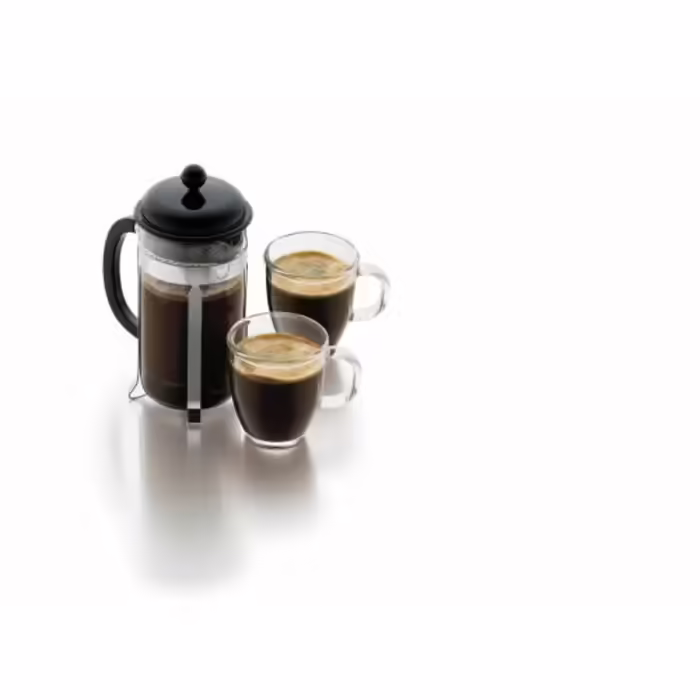 Кавник френч-прес Bodum Caffettiera, 1 л, чорний (1918-01), Чорний, 1000