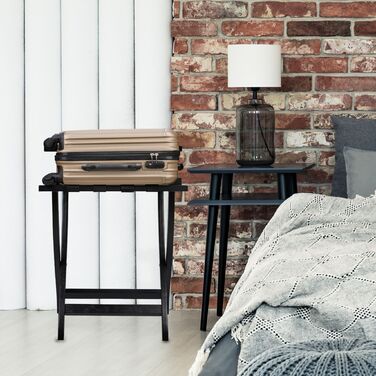 Підставка для валізи Relaxdays чорного кольору з захистом для стін