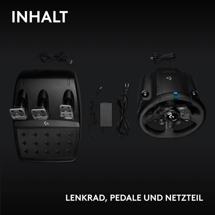 Logitech G923 Racing Wheel: Гоночне кермо для PS5, PS4, PC, Mac - Чорне. TRUEFORCE, 1000Hz, Подвійне зчеплення