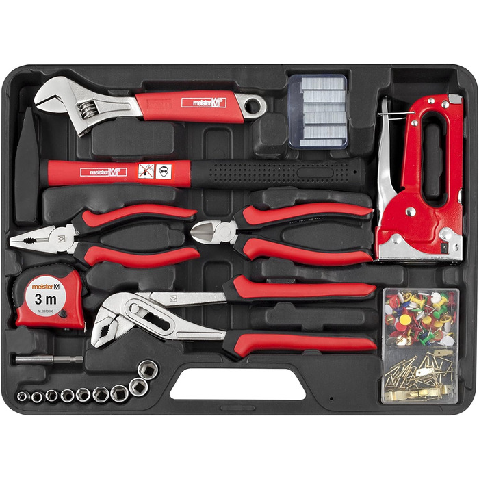 Набір інструментів Meister 60 предметів у кейсі для дому та повсякденного використання 8973630