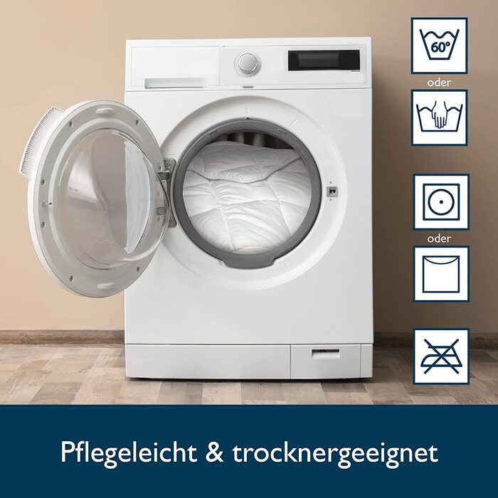 Beautissu Комплект постільної білизни 4 сезони 135x200 см (2 шт.) - Легка літня та тепла зимова ковдра, антиалергенна, дихаюча, BeauNuit JD