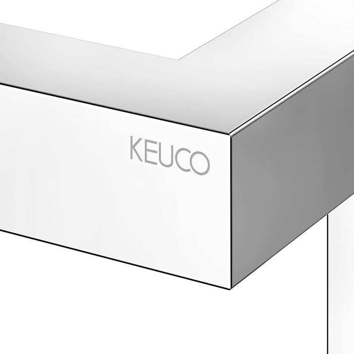 Металевий рушникотримач KEUCO, глянцевий хромований, ширина 32 см, квадратний, для ванних кімнат і гостьових туалетів, настінний, вішалка для рушників, Edition 90 Square