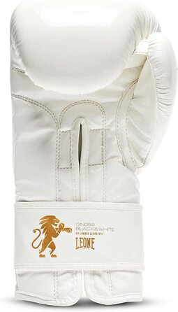Боксерські рукавички LEONE 1947, чорне видання, GN059 (16 унцій (450 г), білі)