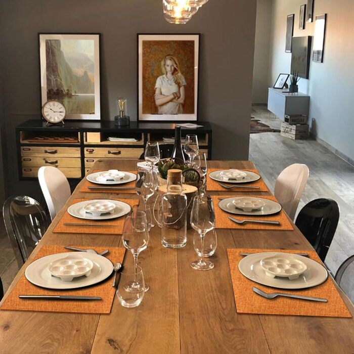 Набір тканинних серветок для столу (8 шт), Бордовий колір, Стійкі до тепла, Легко миються, Ідеально для святкування та декору