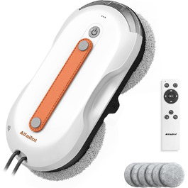 AlfaBot X7 Pro робот для миття вікон з розпилювачем, інтелектуальний мийник скла, великий бак для води, безсмугове очищення для скла, плитки та гладких поверхонь