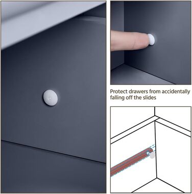 Шафа для ванної кімнати Yaheetech з 3 висувними ящиками та 1 дверцятами, регульовані полиці, 66x35x90 см (Сірий)