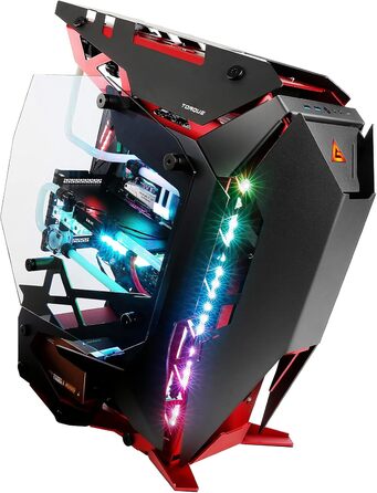 Ігровий корпус Antec Torque Midi-Tower чорний/червоний, алюмінієвий, підтримка ATX/EATX/ITX/Micro ATX