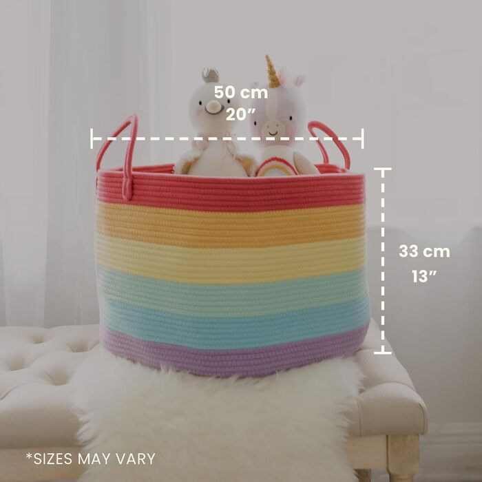 Корзина для іграшок та речей в дитячу кімнату OrganiHaus, велика плетена корзина з ручкою, розкладна, для ковдр, іграшок та одягу, дизайн 
