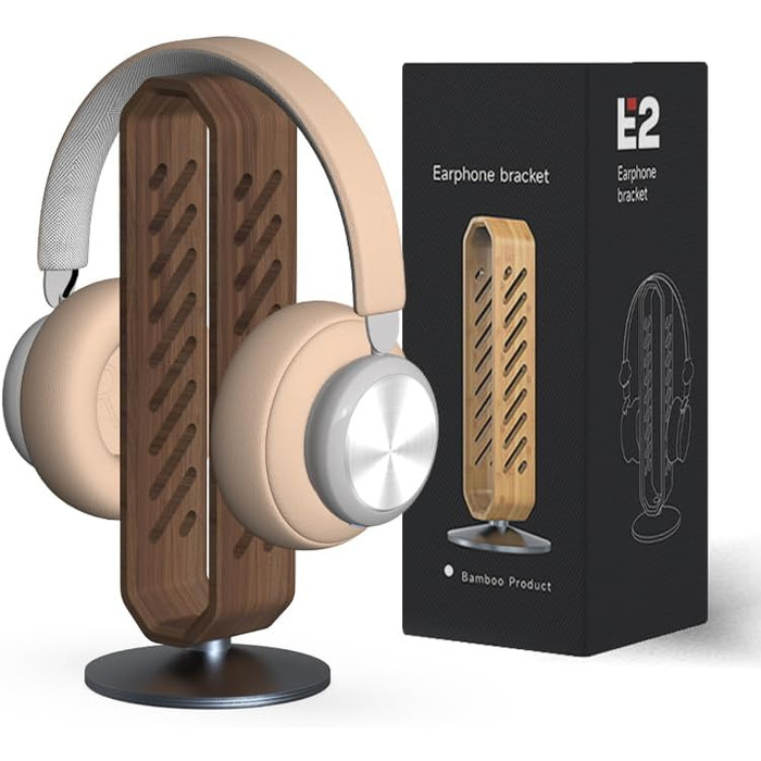 Підставка для навушників YICOSUN з дерева волоського горіха | Універсальна, преміум-якість, для геймінгу та зберігання