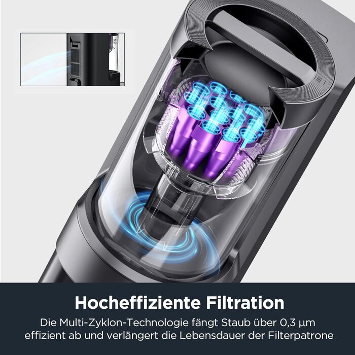 Робот-пилосос EUREKA E10s 2.Gen з вологою ганчіркою + станція самоочищення (4000Pa, LiDAR, автопідйом мопа, розпізнавання килима, керування через додаток/голос), чорний