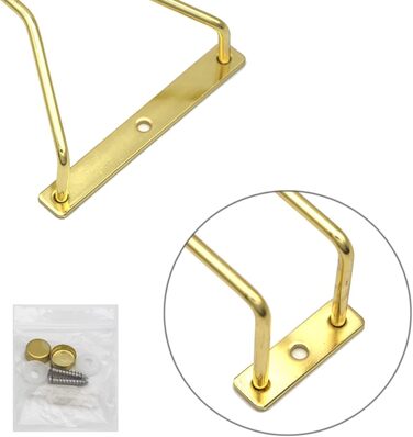 Тримач для келихів RedDreamer, 4 шт., нержавіюча сталь, для шафи, кухні, бару, 27.7 см (14 дюймів), золотий