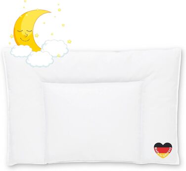 Дитяча подушка Koru Kids® 40x60 см – 100% бавовна, Oeko-Tex, Made in Germany, наповнювач 100г пуху