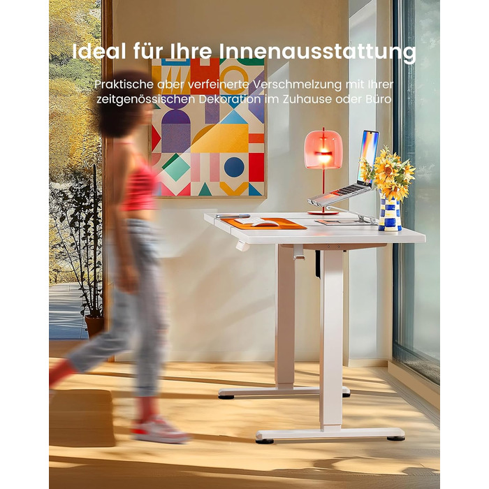 Електричний регульований стіл ErGear 160x80 см з пам'яттю, білий. Підключення до плати 120x60 см для дому та офісу