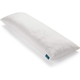 Подушка для вагітних та сну на боці LUCID з ефектом пам'яті (Memory Foam), м'який бамбуковий чохол, біла