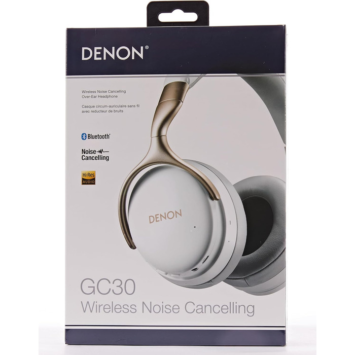 Бездротові накладні навушники Denon AH-GC30, ANC, Bluetooth, Hi-res, мікрофон, 20 годин акумулятора (білий)