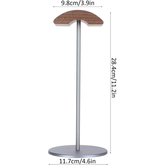 Підставка для навушників Cikonielf з натурального горіхового дерева та алюмінію