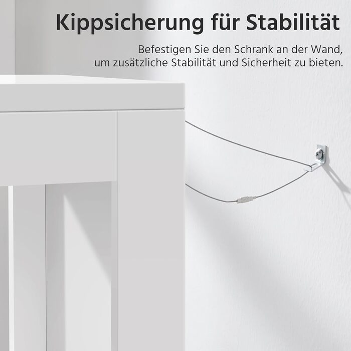 Шафа у ванну кімнату Yaheetech з 3 висувними ящиками та 2 відкритими полицями, 30 x 30 x 142 см, біла