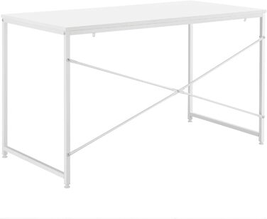 Письмовий стіл 120x60x72см Дубовий офісний стіл, Комп'ютерний стіл, Робочий стіл, Стіл для ПК (білий)